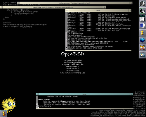 Screenshot du gestionnaire de bureau windowmaker