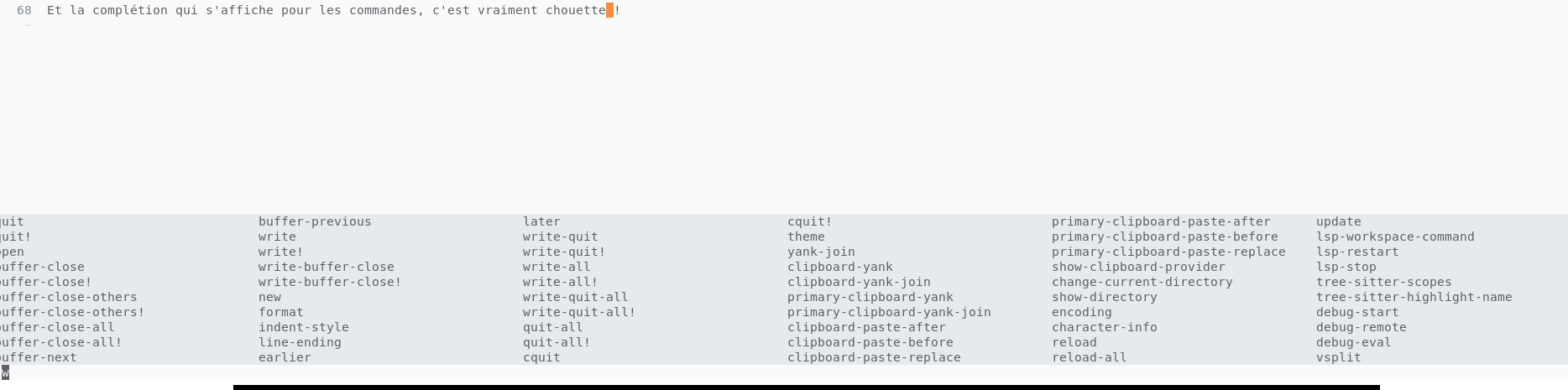 auto complete avec helix